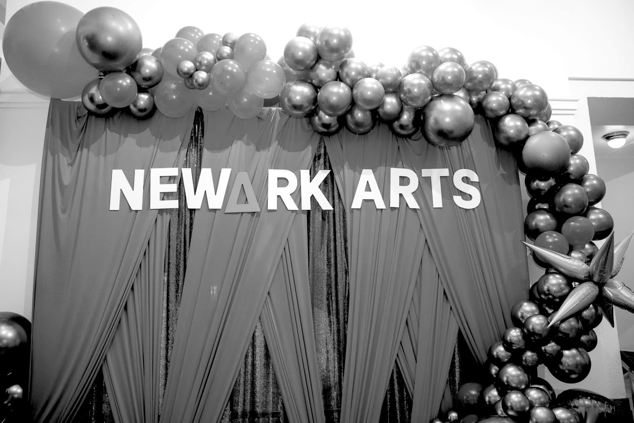 Photo wall during The Pink Ball for Newark Arts Festival 2024
