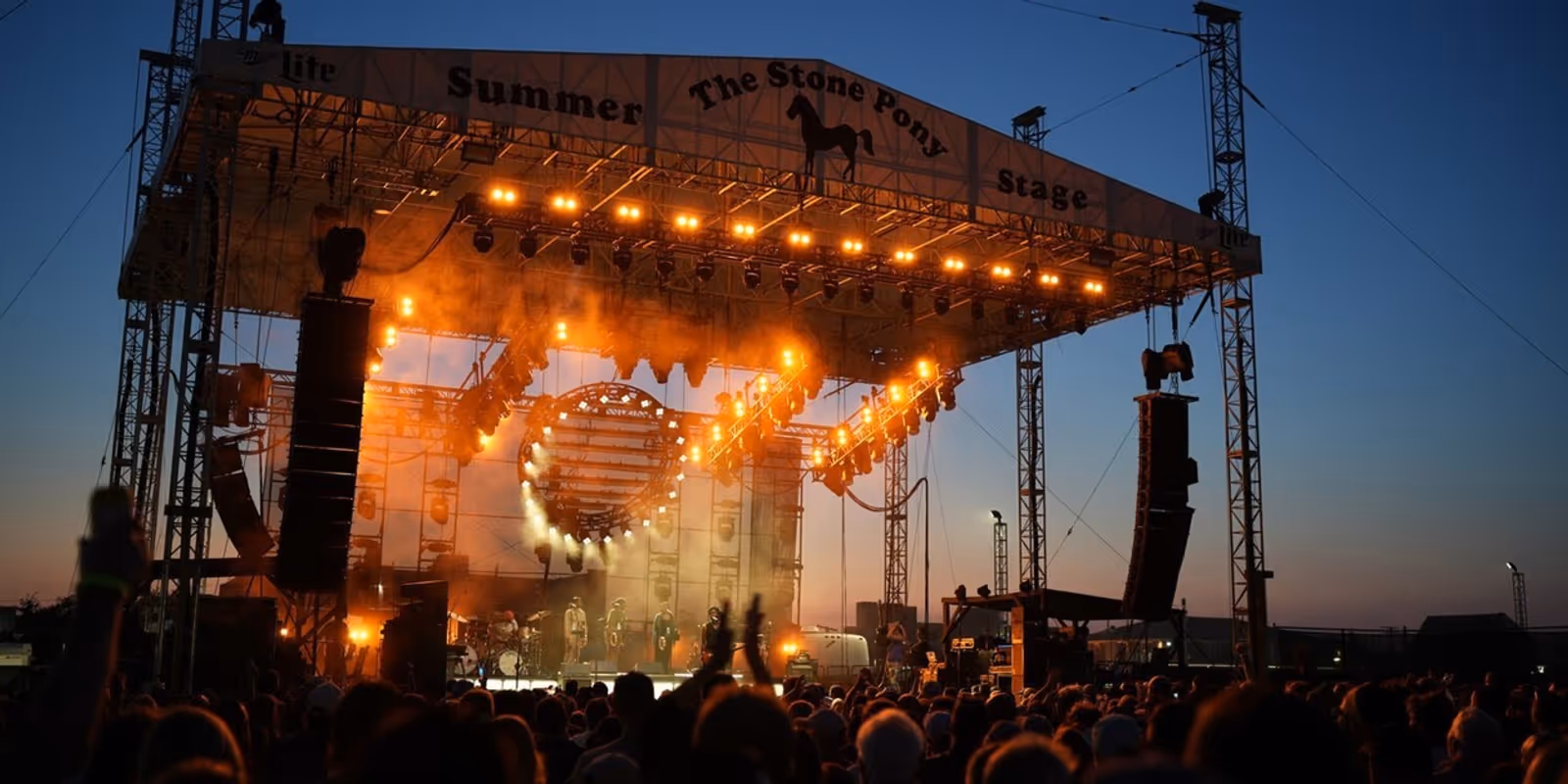 The Stone Pony Summer Stage in Asbury Park, NJ during a live performance