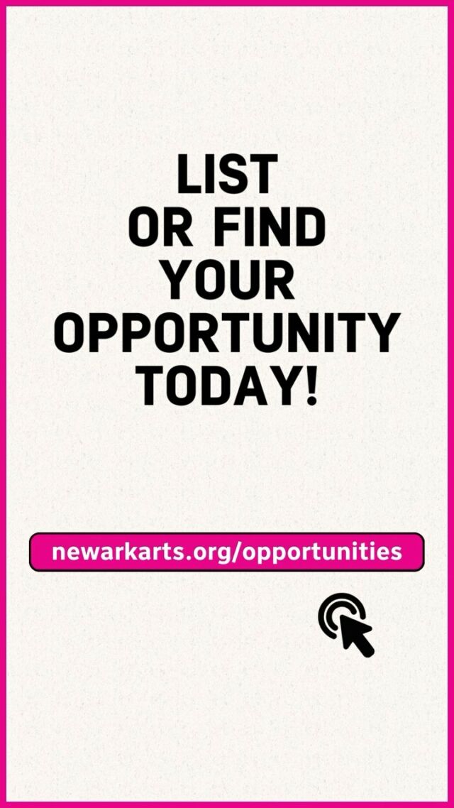 Let’s spark your creativity and explore Newark’s art scene together! 🎨✨ Our bio holds a treasure trove of opportunities for artists and art lovers alike. From grants to open calls, it’s a canvas waiting to be filled! 🖌️🏙️ Join us in celebrating Newark’s artistry - post or find opportunities and let’s make art magic happen and stay connected!🌟 

#NewarkArts #ArtOpportunities #CreativityUnleashed #DiscoverNewark #ArtistsWanted #thingstodoinnj #newarknj #opencallsnj #opportunitiesnj #art #njartists #newarknj #brickcity #northtoshorenj #grantsnj #applynow #artscene